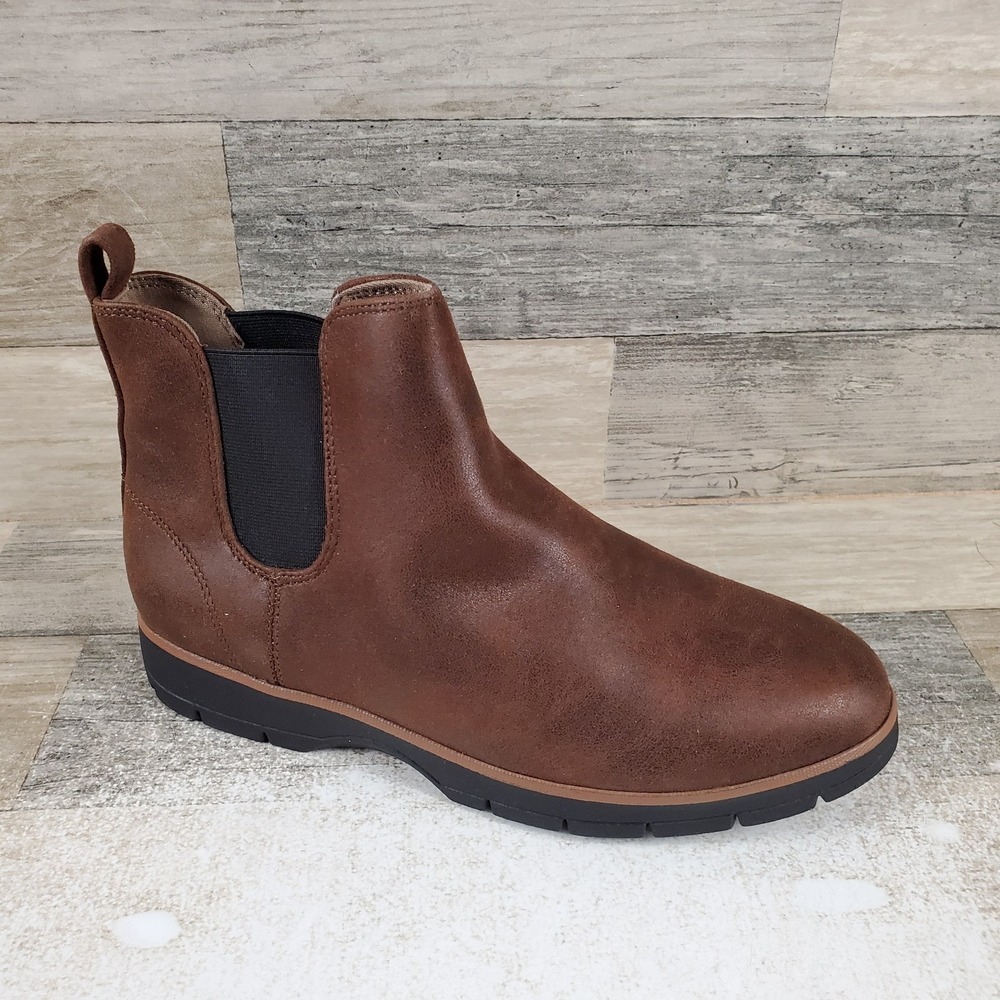 Dr. Scholls Northbound Womens Chelsea Boots Sz 7 M Brown Leather Classic Pull-On